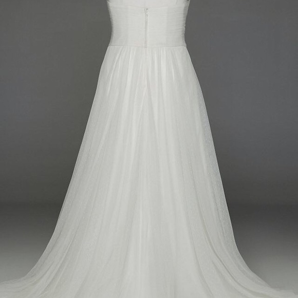 Strapless Polkadot Tulle Wedding Dress SOLD - Picture 2 of 5
